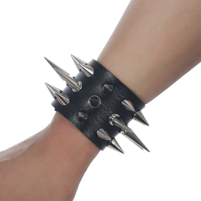 Leather Gothic Accessories, Emo Accessories Bracelet